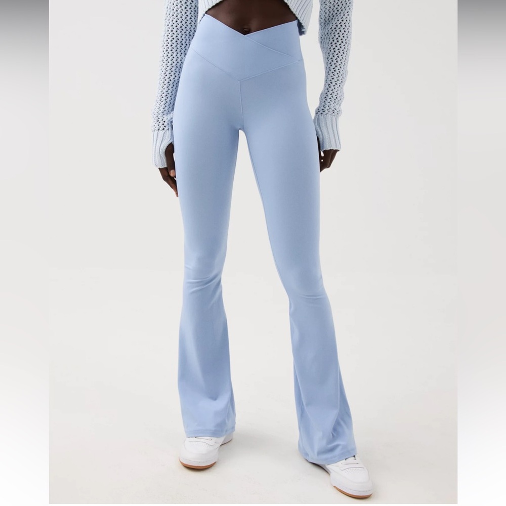 Aerie Monaco Blue Flare Leggings